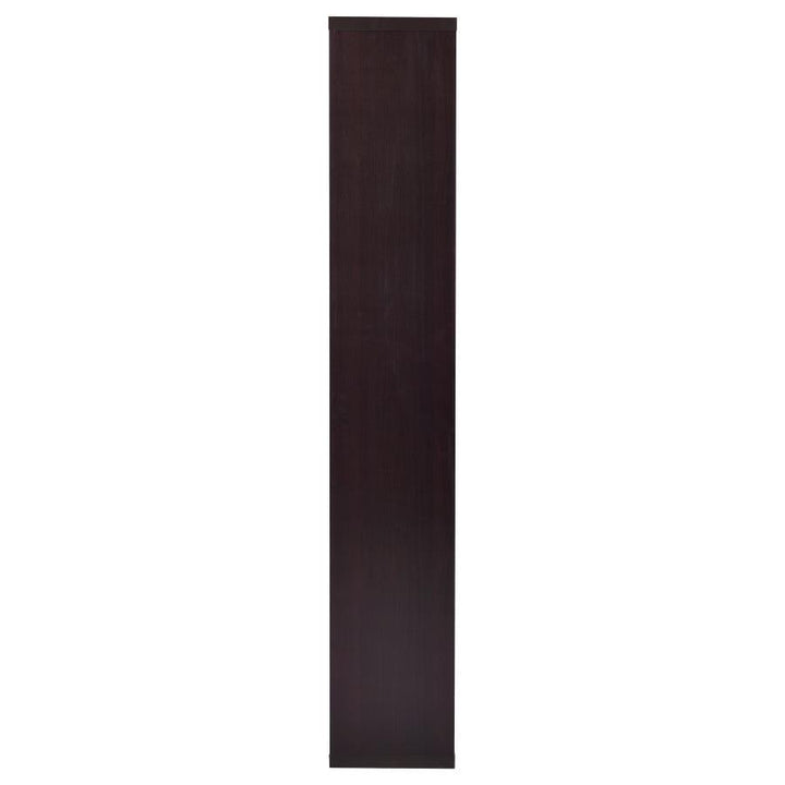 Theo - 7 - Shelf Bookshelf - Cappuccino Standard Bookcase modern furniture Contempo Furniture