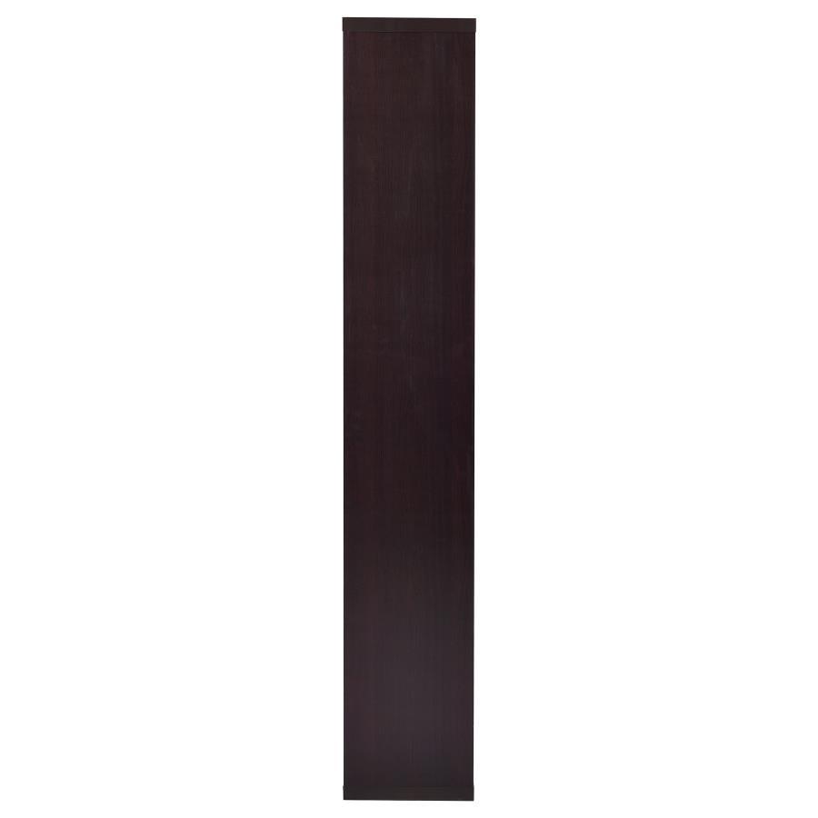 Theo - 7 - Shelf Bookshelf - Cappuccino Standard Bookcase modern furniture Contempo Furniture