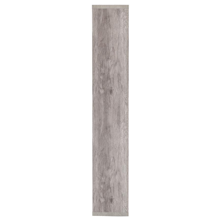 Theo - 7 - Shelf Bookshelf - Gray Driftwood Standard Bookcase modern furniture Contempo Furniture