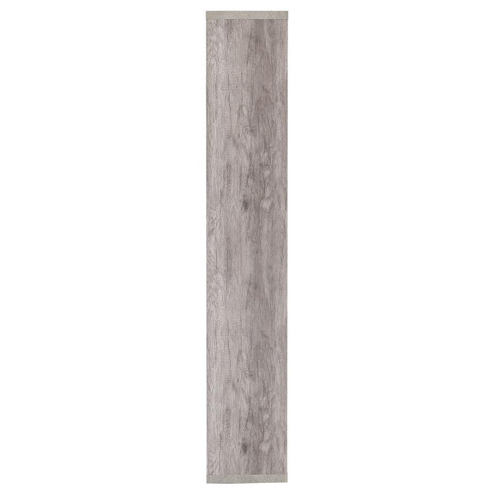 Theo - 7 - Shelf Bookshelf - Gray Driftwood Standard Bookcase modern furniture Contempo Furniture