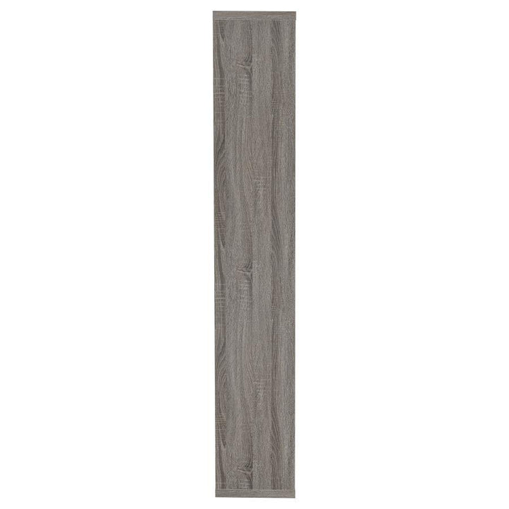 Theo - 7 - Shelf Bookshelf - Weathered Gray Standard Bookcase modern furniture Contempo Furniture