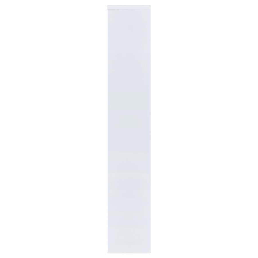 Theo - 7 - Shelf Bookshelf - White Standard Bookcase modern furniture Contempo Furniture