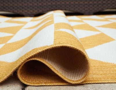 Thomley 8' x 10' Rug - Yellow Indoor/Outdoor Rug modern furniture Contempo Furniture