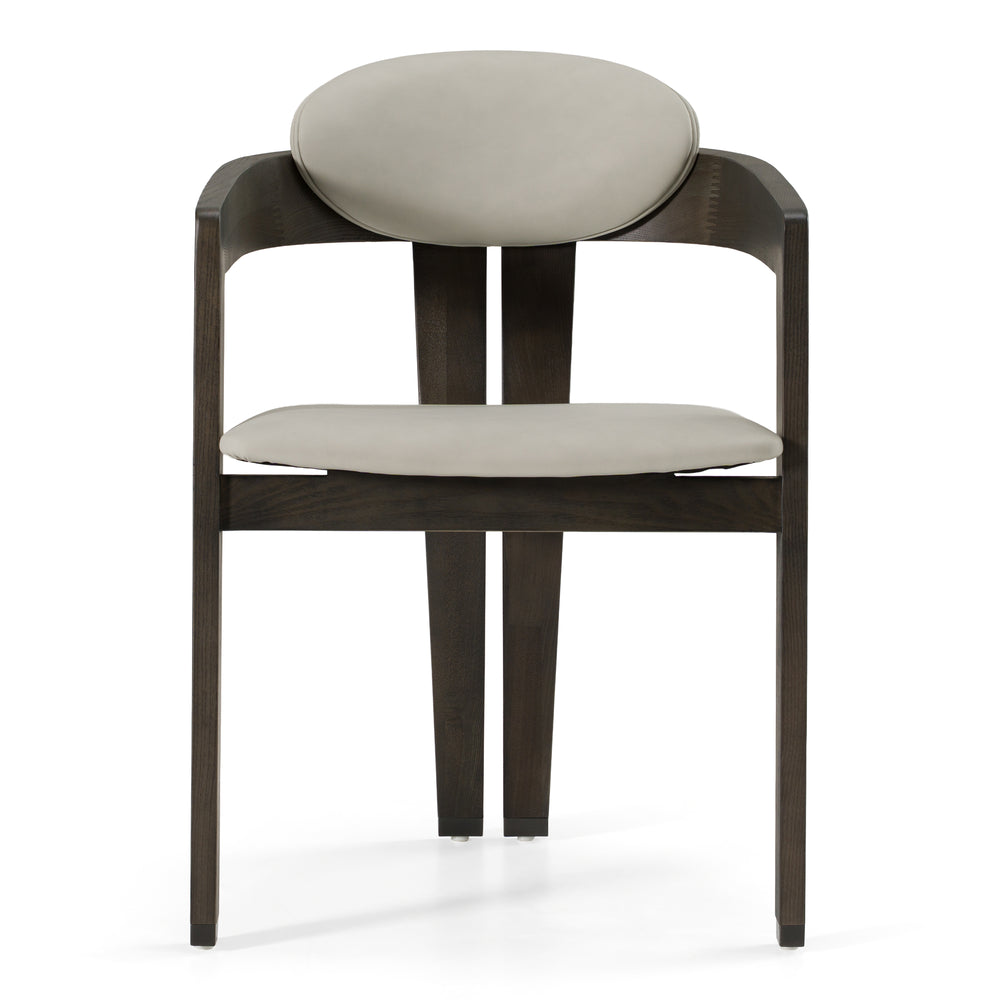 Thorne Light Grey and Dark Grey Arm Dining Chair - View 2