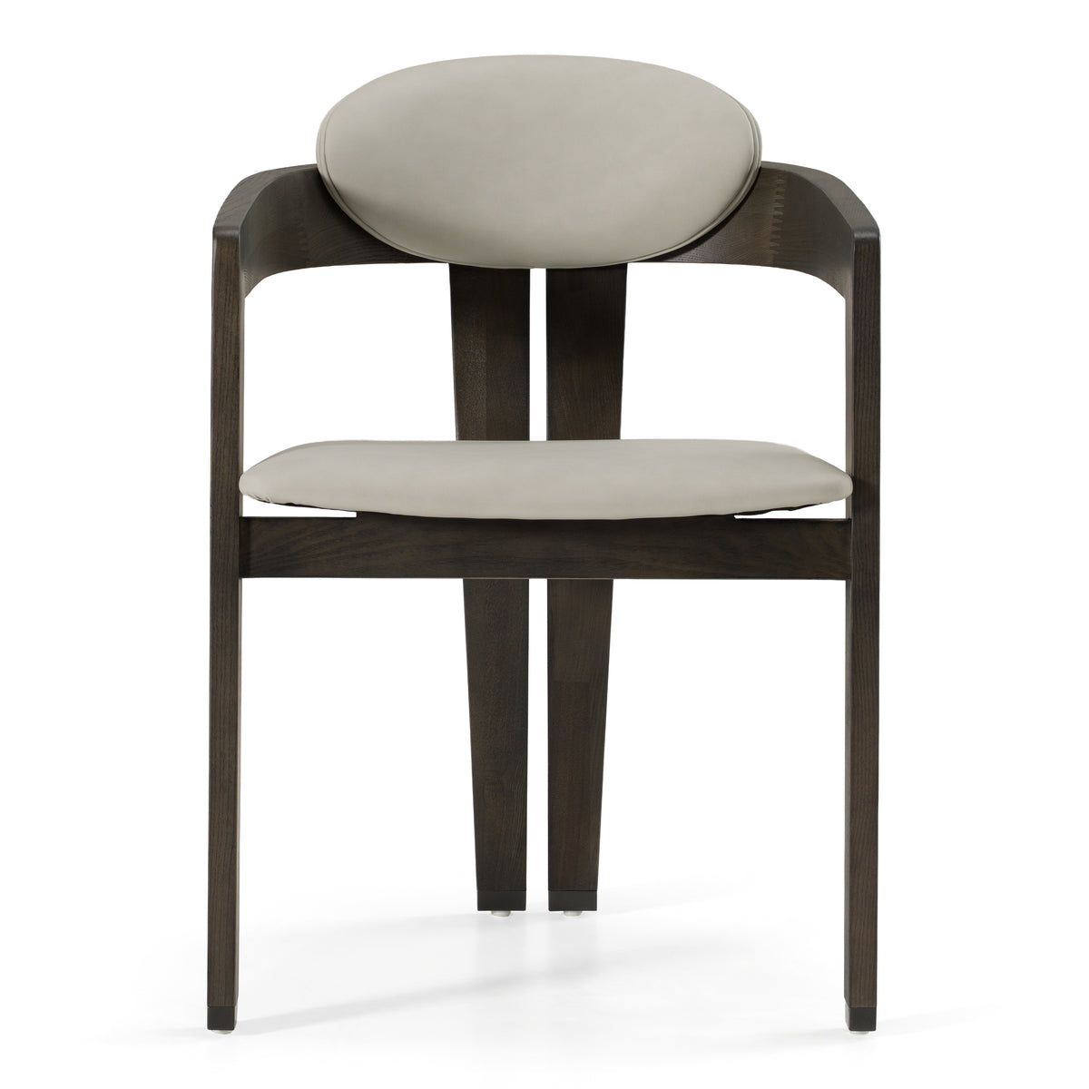 Thorne Light Grey and Dark Grey Arm Dining Chair - View 2