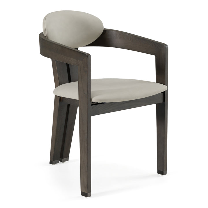 Thorne Light Grey and Dark Grey Arm Dining Chair