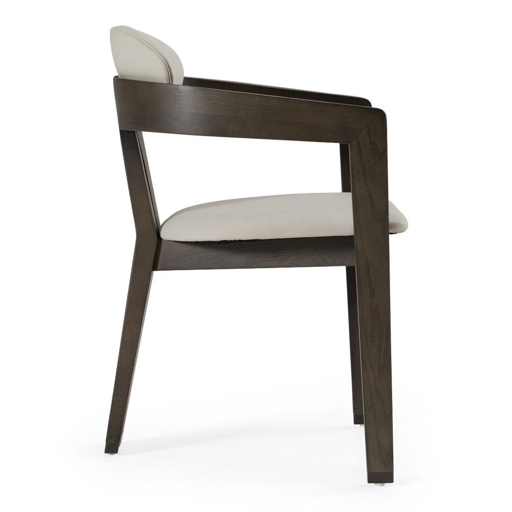 Thorne Light Grey and Dark Grey Arm Dining Chair - View 3