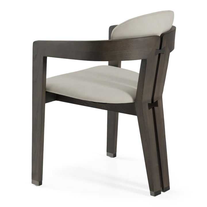 Thorne Light Grey and Dark Grey Arm Dining Chair