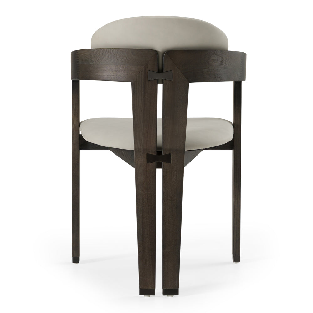 Thorne Light Grey and Dark Grey Arm Dining Chair - View 4