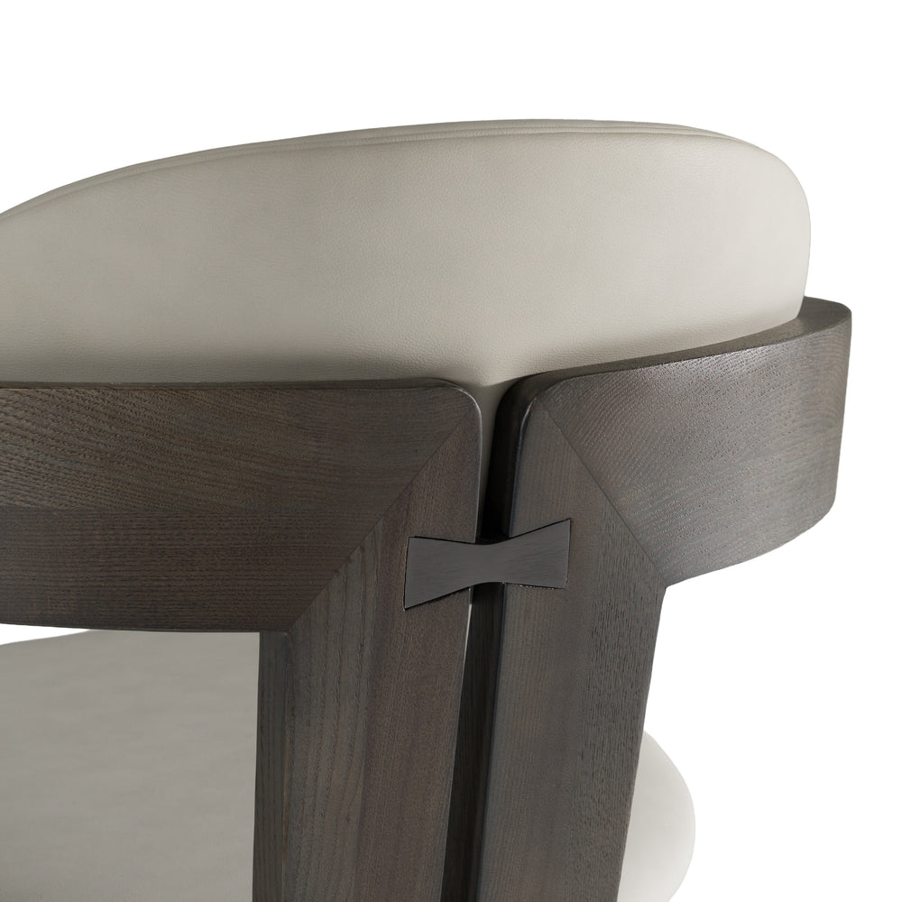 Thorne Light Grey and Dark Grey Arm Dining Chair - View 5