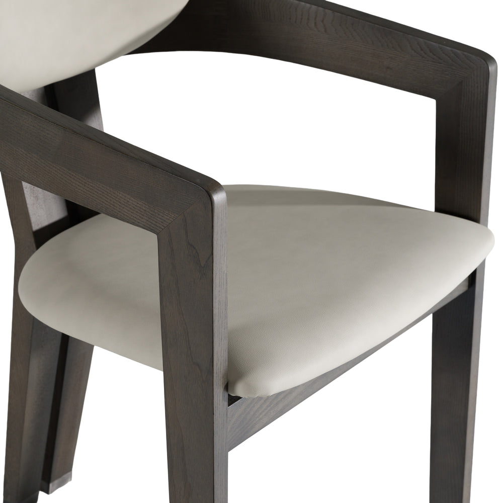 Thorne Light Grey and Dark Grey Arm Dining Chair - View 6