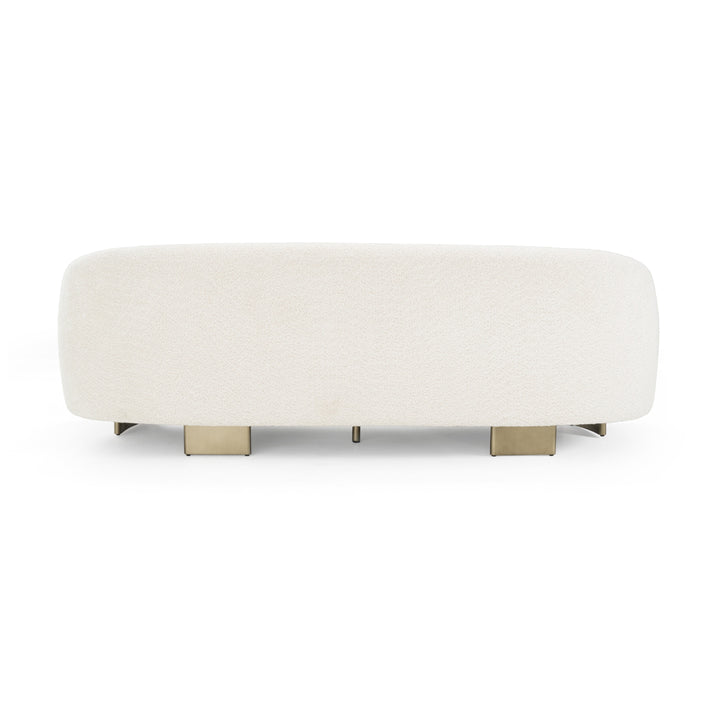 Thrive - Modern Beige Fabric + Antique Brass Sofa