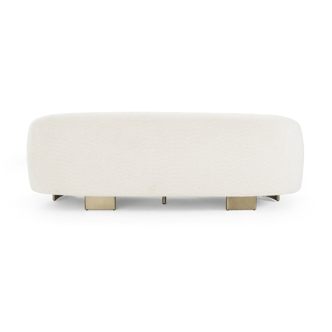 Thrive - Modern Beige Fabric + Antique Brass Sofa