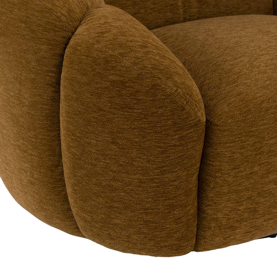 Thune - Modern Brown Fabric Swivel Accent Chair