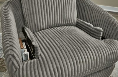 Tie - Breaker Swivel Glider Recliner - Dark Gray Swivel Glider Chair modern furniture Contempo Furniture