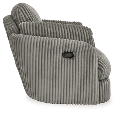 Tie - Breaker Swivel Glider Recliner - Dark Gray Swivel Glider Chair modern furniture Contempo Furniture