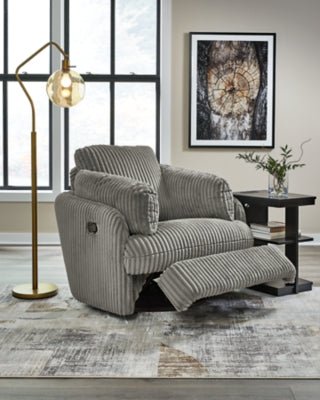 Tie - Breaker Swivel Glider Recliner - Dark Gray Swivel Glider Chair modern furniture Contempo Furniture