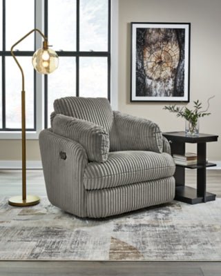 Tie - Breaker Swivel Glider Recliner - Dark Gray Swivel Glider Chair modern furniture Contempo Furniture