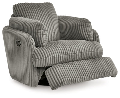 Tie - Breaker Swivel Glider Recliner - Dark Gray Swivel Glider Chair modern furniture Contempo Furniture