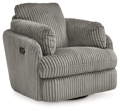 Tie - Breaker Swivel Glider Recliner - Dark Gray Swivel Glider Chair modern furniture Contempo Furniture
