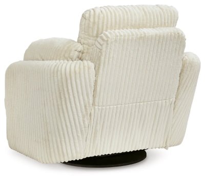 Tie - Breaker Swivel Glider Recliner - White Swivel Glider Chair modern furniture Contempo Furniture