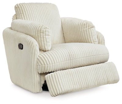 Tie - Breaker Swivel Glider Recliner - White Swivel Glider Chair modern furniture Contempo Furniture
