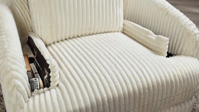 Tie - Breaker Swivel Glider Recliner - White Swivel Glider Chair modern furniture Contempo Furniture