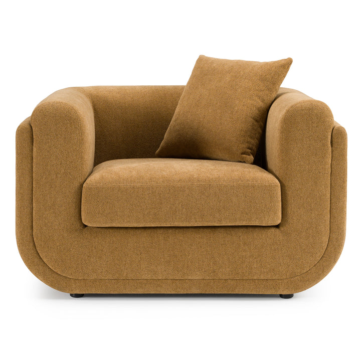 Tiene - Modern Orange Fabric Chair