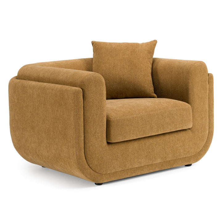 Tiene - Modern Orange Fabric Chair