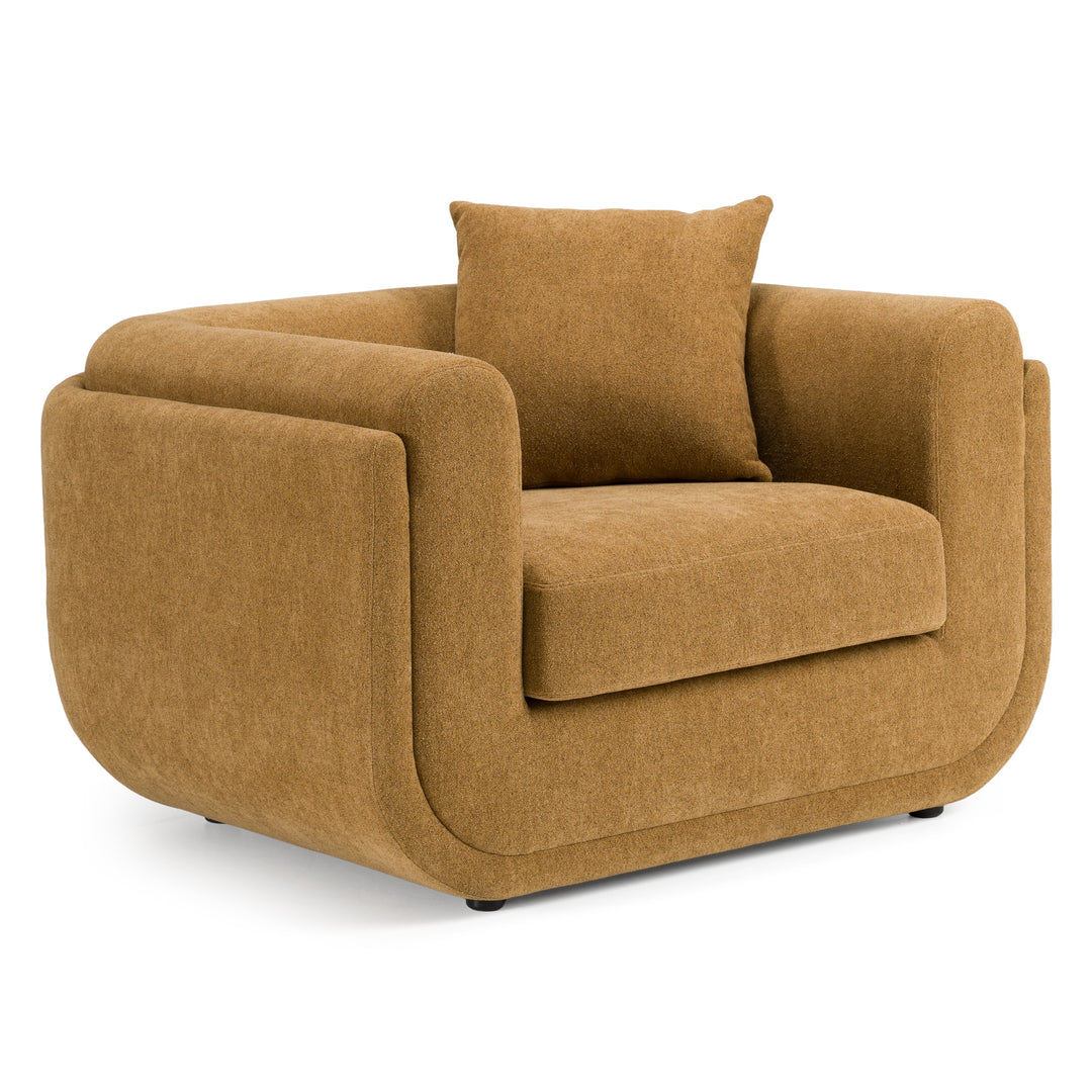Tiene - Modern Orange Fabric Chair