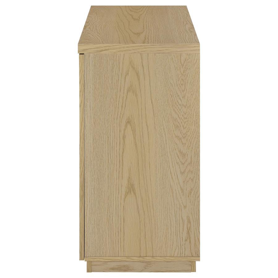 Tilbury - 2 - Door Glass Front Accent Display Cabinet - Light Oak Display Cabinet modern furniture Contempo Furniture