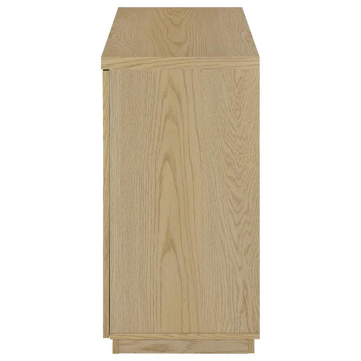 Tilbury - 2 - Door Glass Front Accent Display Cabinet - Light Oak Display Cabinet modern furniture Contempo Furniture