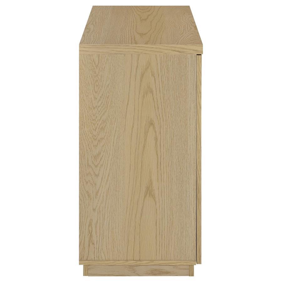 Tilbury - 2 - Door Glass Front Accent Display Cabinet - Light Oak Display Cabinet modern furniture Contempo Furniture