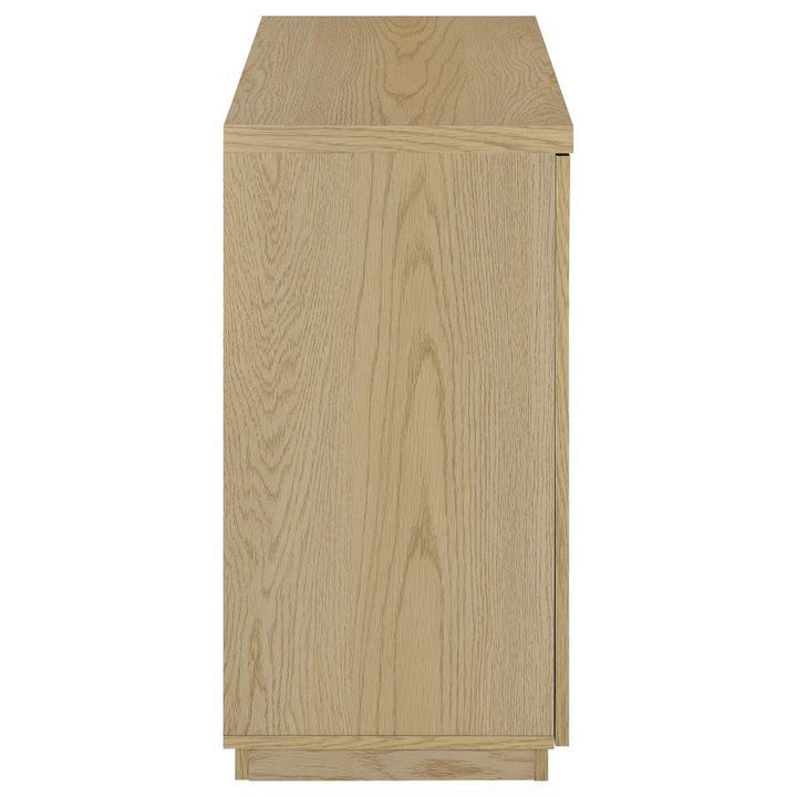 Tilbury - 2 - Door Glass Front Accent Display Cabinet - Light Oak Display Cabinet modern furniture Contempo Furniture