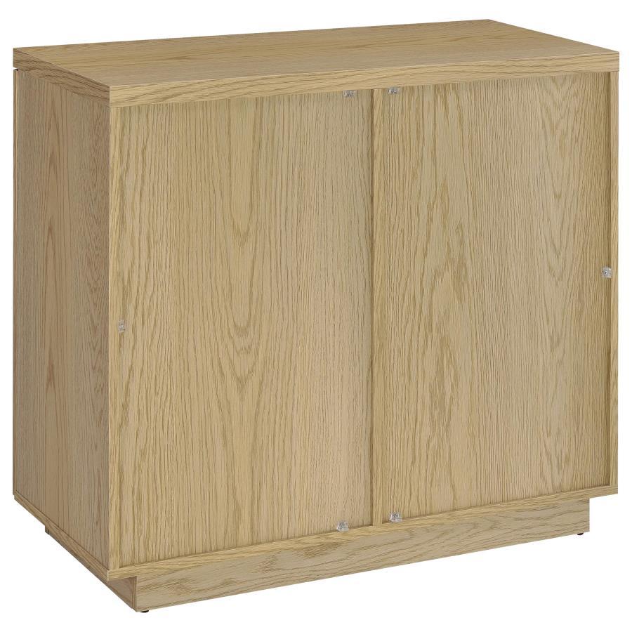 Tilbury - 2 - Door Glass Front Accent Display Cabinet - Light Oak Display Cabinet modern furniture Contempo Furniture