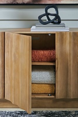 Timkins Accent Cabinet - Light Brown Accent Cabinet modern furniture Contempo Furniture