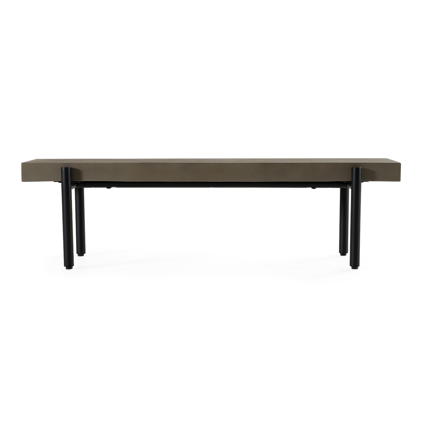 Timlin - Modern Concrete  and  Metal Bench