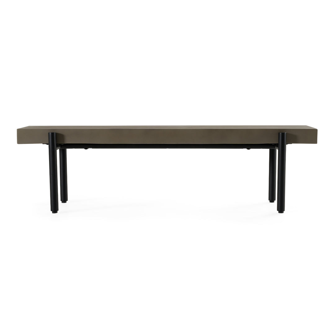 Timlin  Modern Concrete & Metal Bench