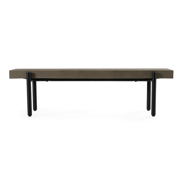 Timlin  Modern Concrete & Metal Bench