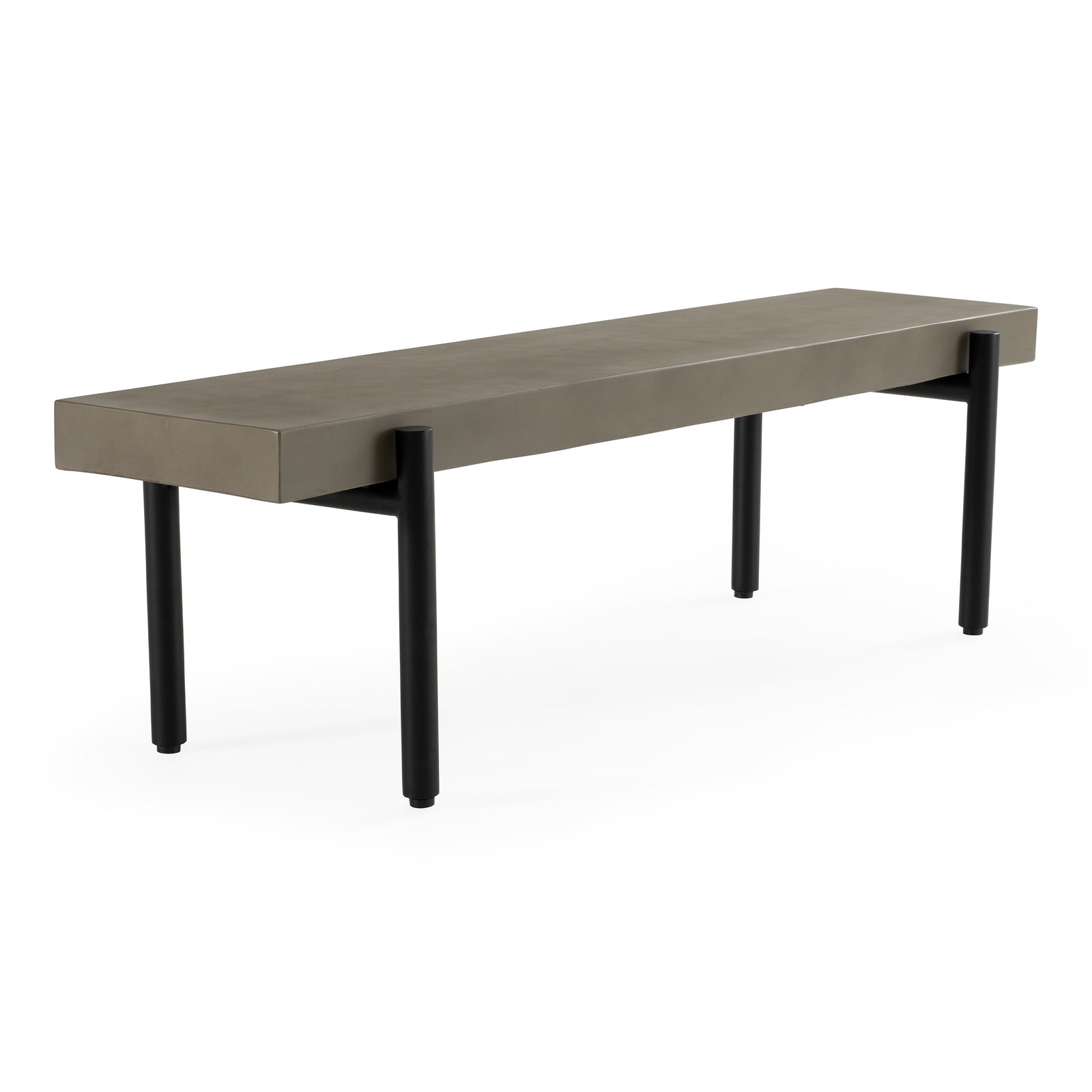 Timlin - Modern Concrete  and  Metal Bench