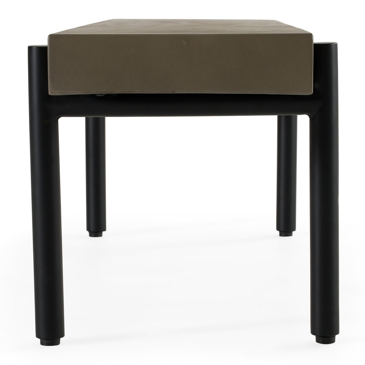 Timlin - Modern Concrete & Metal Bench - View 2