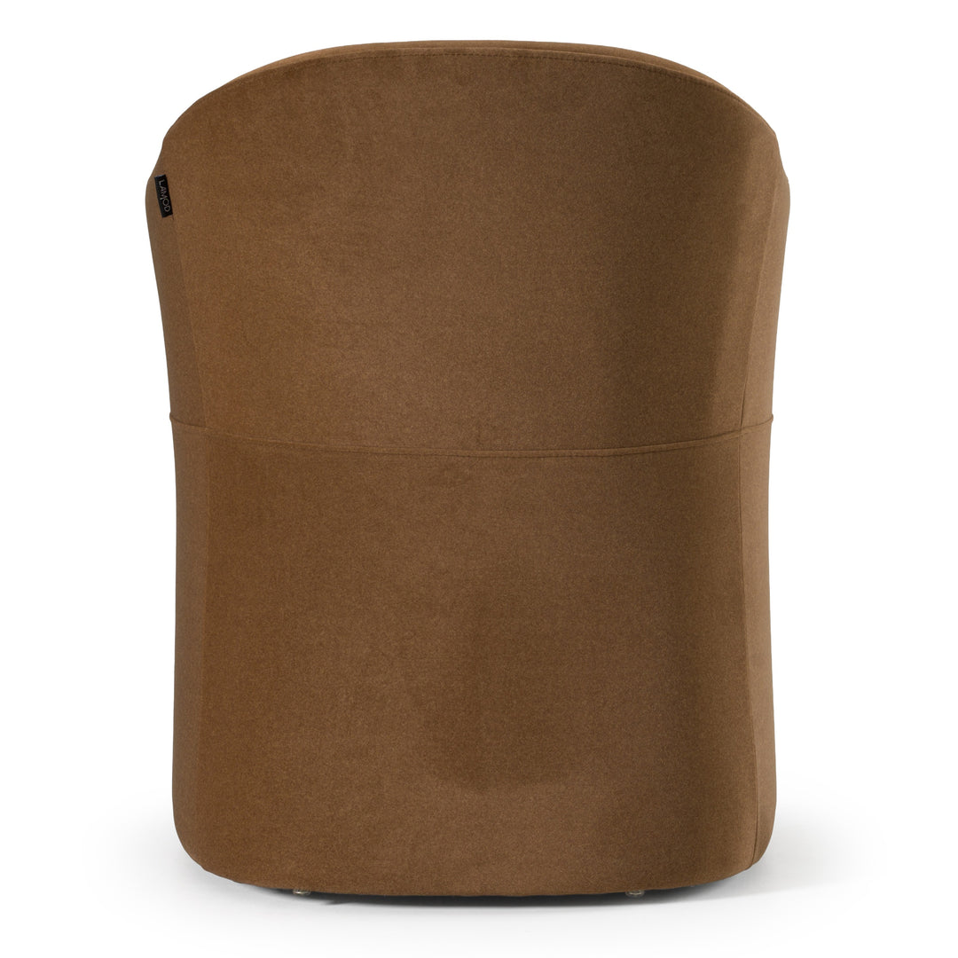 Timothy - Modern Brown Fabric Dining Chair w/ Castor Wheels