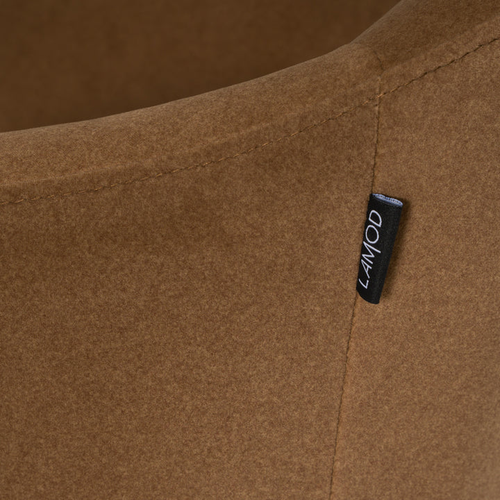 Timothy - Modern Brown Fabric Dining Chair w/ Castor Wheels