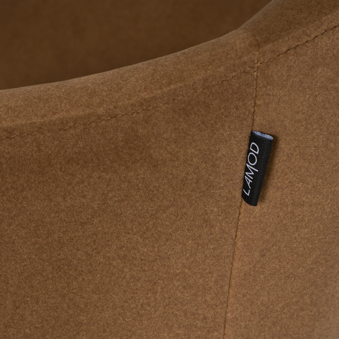 Timothy - Modern Brown Fabric Dining Chair w/ Castor Wheels