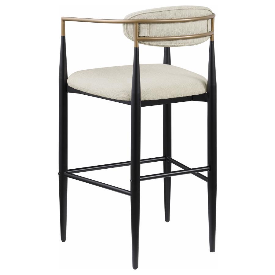 Tina - Fabric Upholstered Bar Chair (Set of 2) - Beige Stool Set modern furniture Contempo Furniture