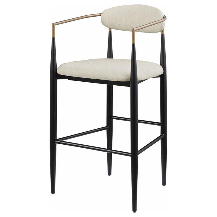 Tina - Fabric Upholstered Bar Chair (Set of 2) - Beige Stool Set modern furniture Contempo Furniture