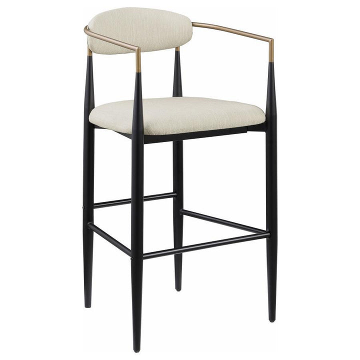 Tina - Fabric Upholstered Bar Chair (Set of 2) - Beige Stool Set modern furniture Contempo Furniture