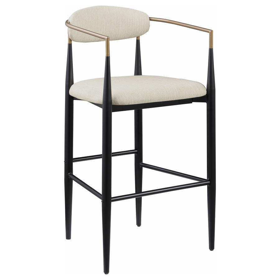 Tina - Fabric Upholstered Bar Chair (Set of 2) - Beige Stool Set modern furniture Contempo Furniture