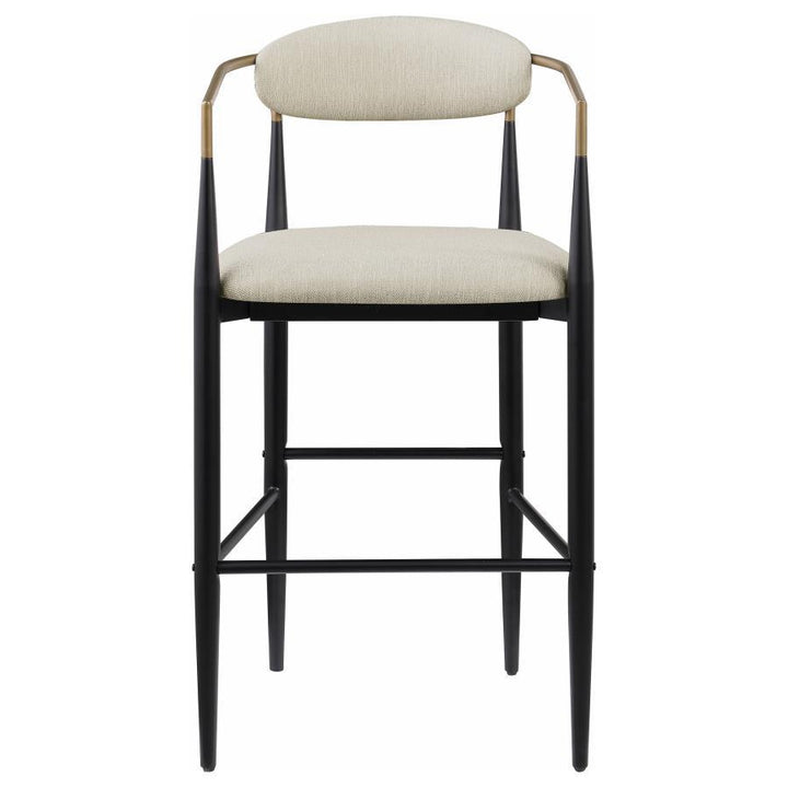 Tina - Fabric Upholstered Bar Chair (Set of 2) - Beige Stool Set modern furniture Contempo Furniture