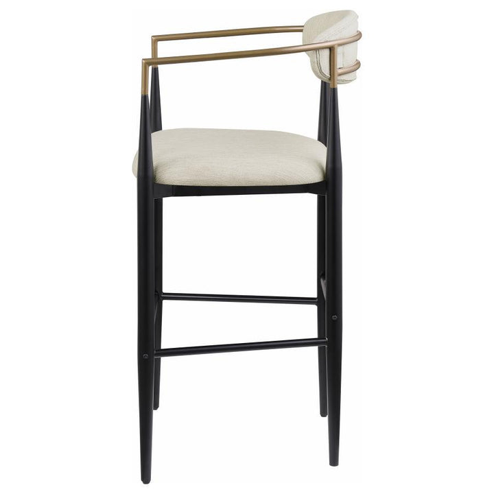 Tina - Fabric Upholstered Bar Chair (Set of 2) - Beige Stool Set modern furniture Contempo Furniture